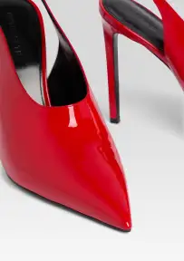 Celia Leather Slingback(Red,35)