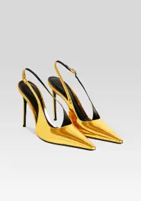 Cindy Slingback Heel(Gold,35)