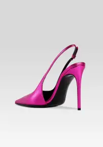 Cindy Slingback Heel(Metallic Pink,35)