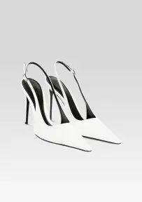 Cindy Slingback Heel(White,35)