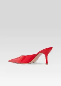 Daphne Leather Mule(Red,36)