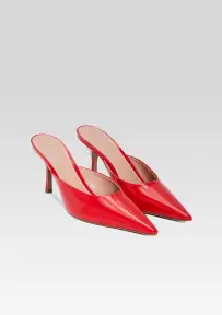 Daphne Leather Mule(Red,36)