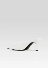 Daphne Leather Mule(White,36)