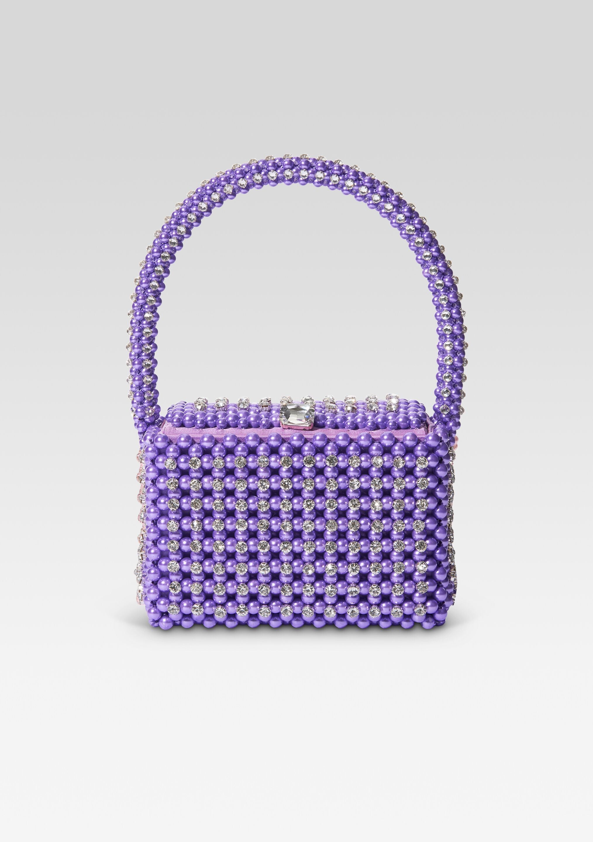 Eclipse Pearl Crystal Bag - Purple