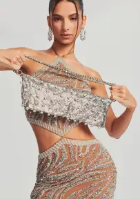 Simone Metal Bag - Silver