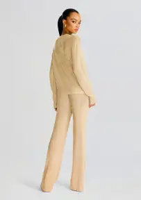 Sheldon Metallic Knit Pant(Gold,XXS)