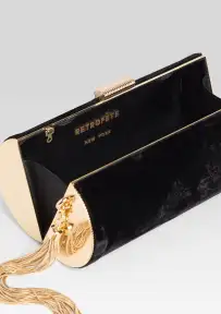 Gracelyn Clutch - Velvet Black