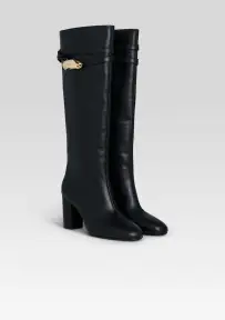 Anastacia Knee High Boot(Black,36)