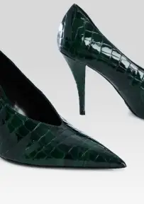 Corinna Leather Heel(Pine Croco,35)