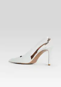 Evelyn Satin Slingback(Winter White,36)