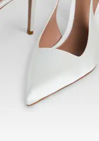 Evelyn Satin Slingback(Winter White,36)
