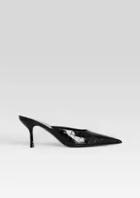 Francesca Leather Kitten Mule