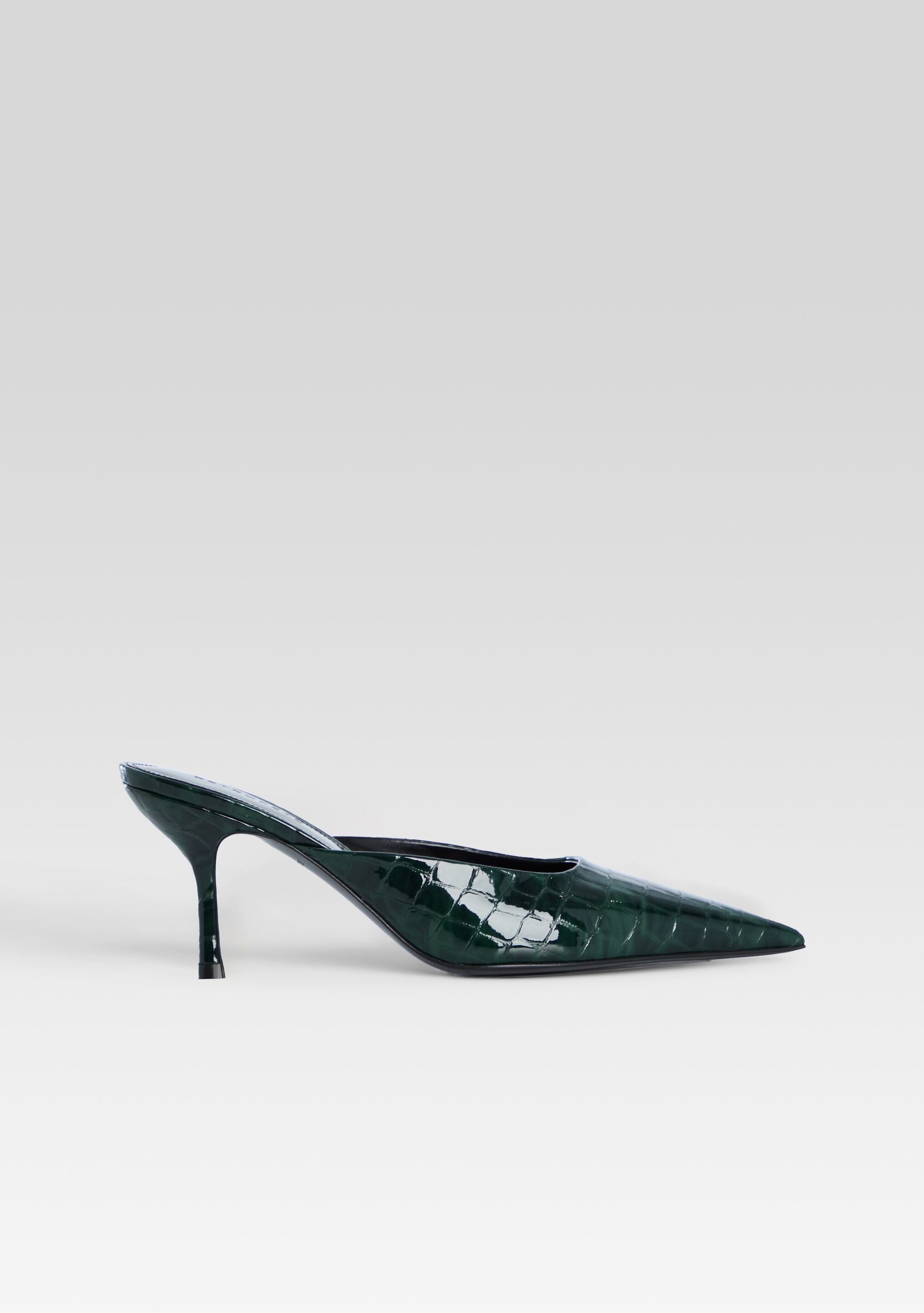 Francesca Leather Kitten Mule