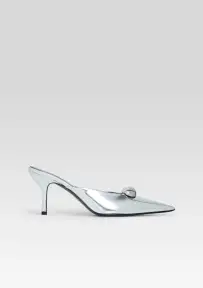 Francesca Leather Kitten Mule