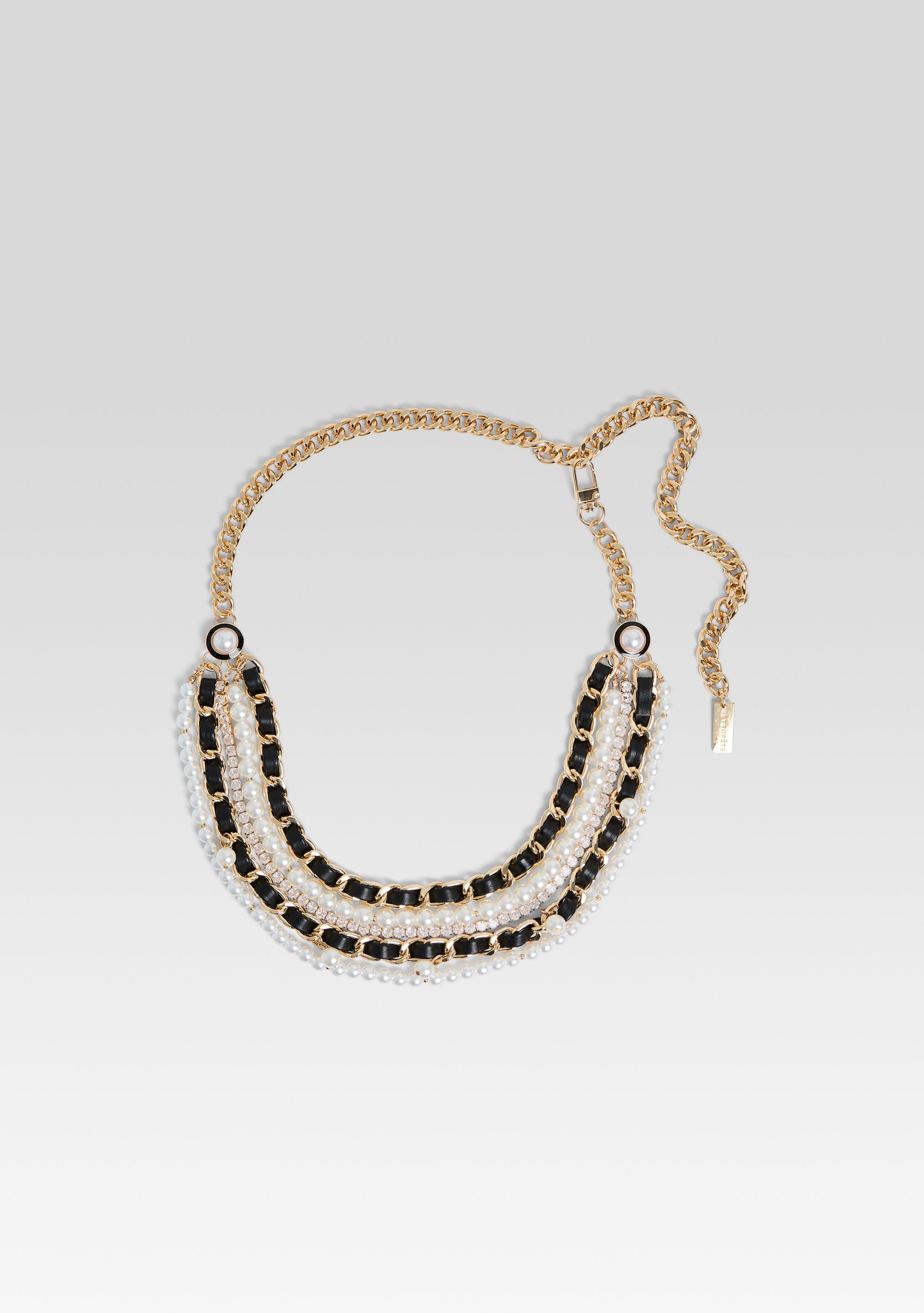 Sonya Pearl Chain Belt - Gold