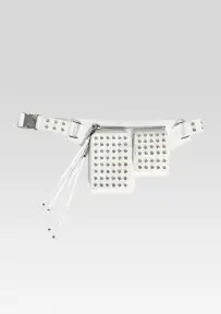 Liana Belt Bag - White/Silver