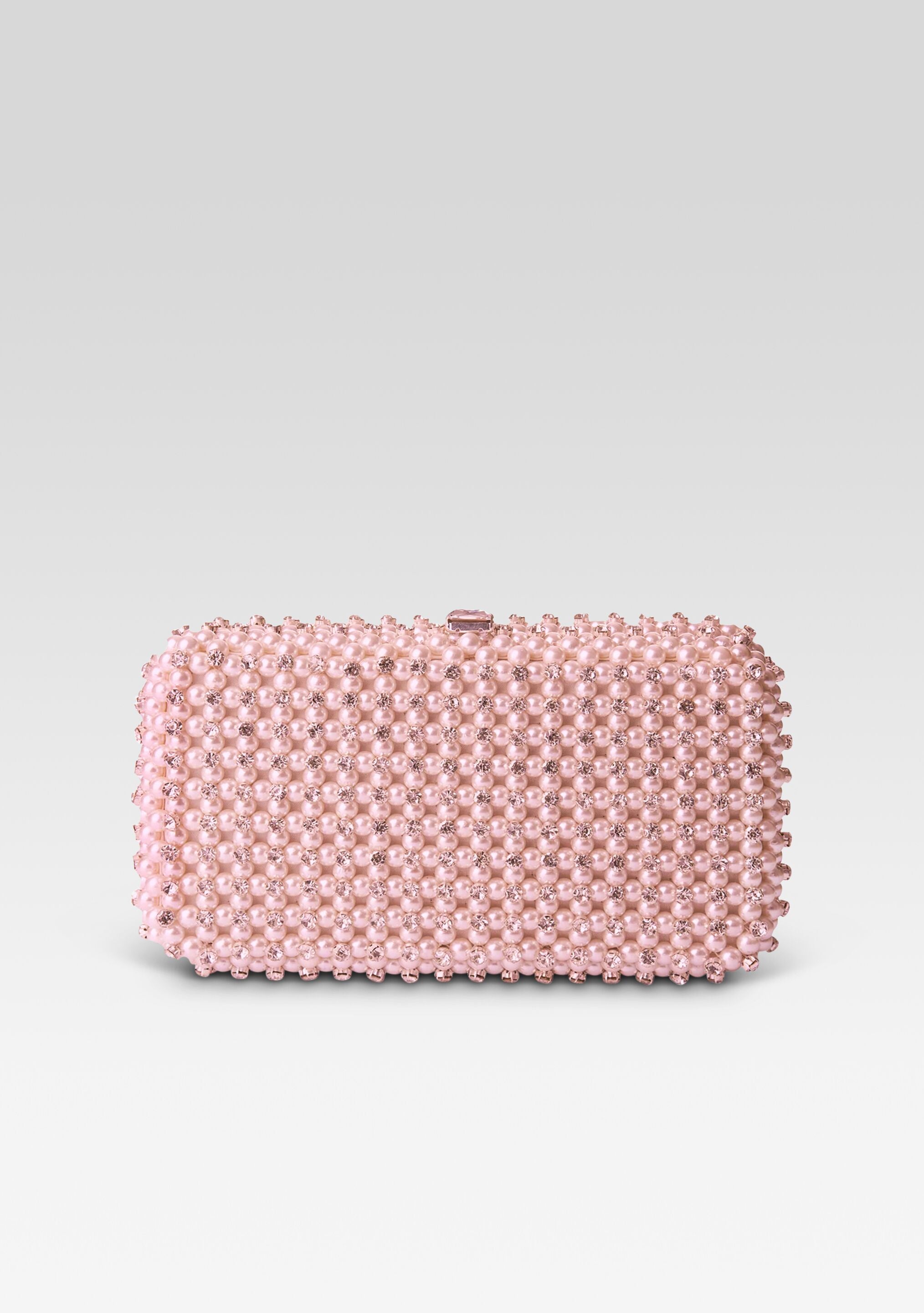 Lydia Pearl Crystal Bag - Peach