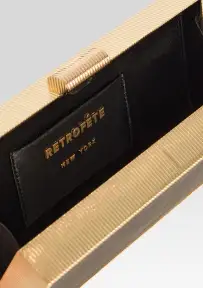 Milo Clutch - Black/Gold Metal