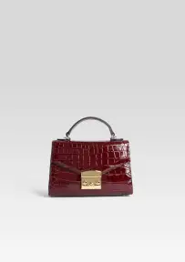 Renee Bag - Burgundy Croco