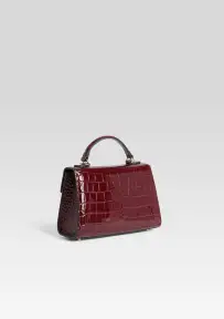 Renee Bag - Burgundy Croco