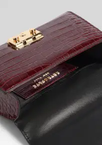 Renee Bag - Burgundy Croco