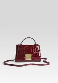 Renee Bag - Burgundy Croco