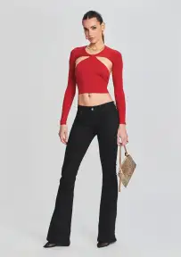 Demi Coated Denim Jean(Waxed Black,23)