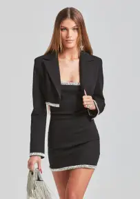 Regina Dress(Black/Silver,XXS)