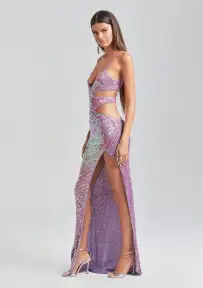 Coco Crochet Dress(Iridescent Lilac/Pink,XS/S)