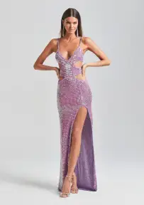 Coco Crochet Dress(Iridescent Lilac/Pink,XS/S)