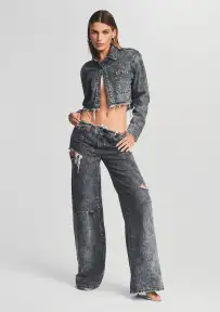Aston Wide Leg Jean(Smoke Black,22)