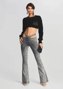Sloane Flare Jean(Smoke Black,23)