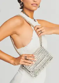 Pluto Crystal Bag - Silver