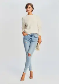 Maya Mid-Rise Jean(Coastline,23)
