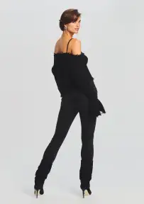Mid Rise Dax Pant(True Black,23)