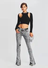 Presley Pant(Acid Grey,23)