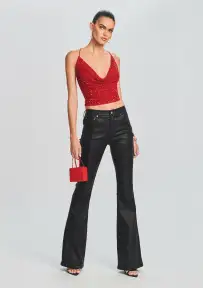 Laurel Coated Denim Pant(Coated Black,23)