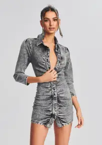 Gigi Dress(Medium Acid Grey,XXS)