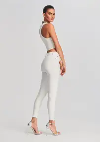 Maya Mid-Rise Jean(White,23)