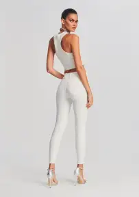 Maya Mid-Rise Jean(White,23)