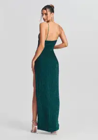 Katya Sequin Dress(Green,XXS)