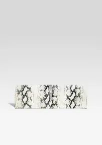 Ruth Large Shoulder Bag - Snake/Silver