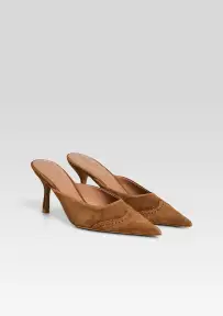 Daphne Suede Mule(Cognac,36)