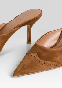 Daphne Suede Mule(Cognac,36)