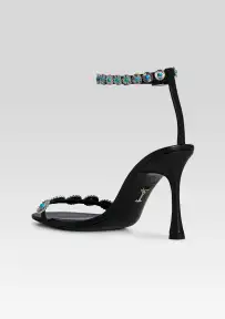 Felice Embellished Heel(Black/Turquoise,36)