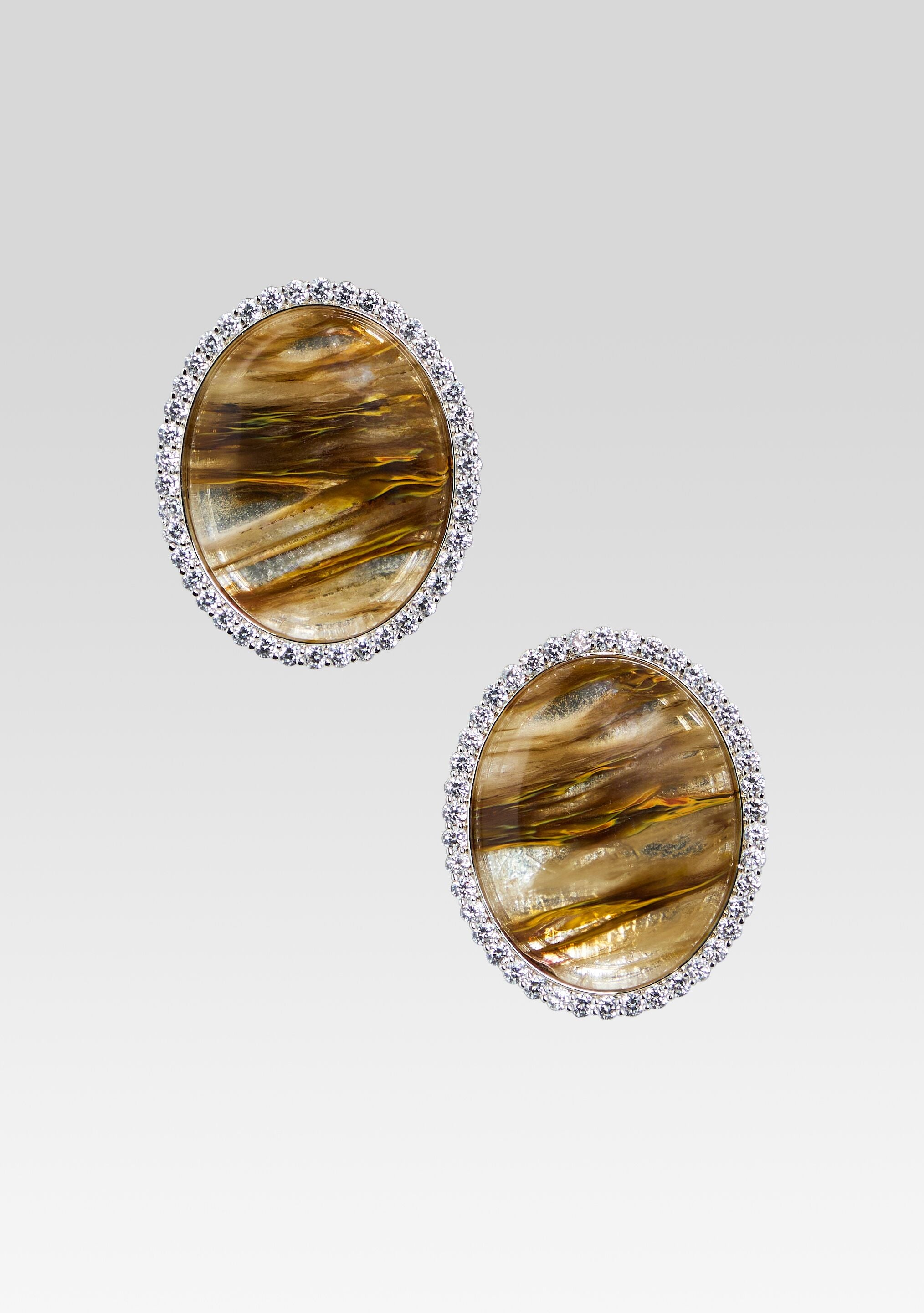 Fillipa Embellished Earrings - Stone