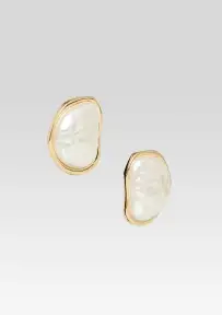 Fiorenza Pearl Earrings - Pearl White