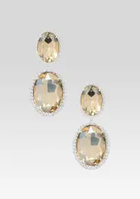 Hilma Gemstone Drop Earrings - Gold
