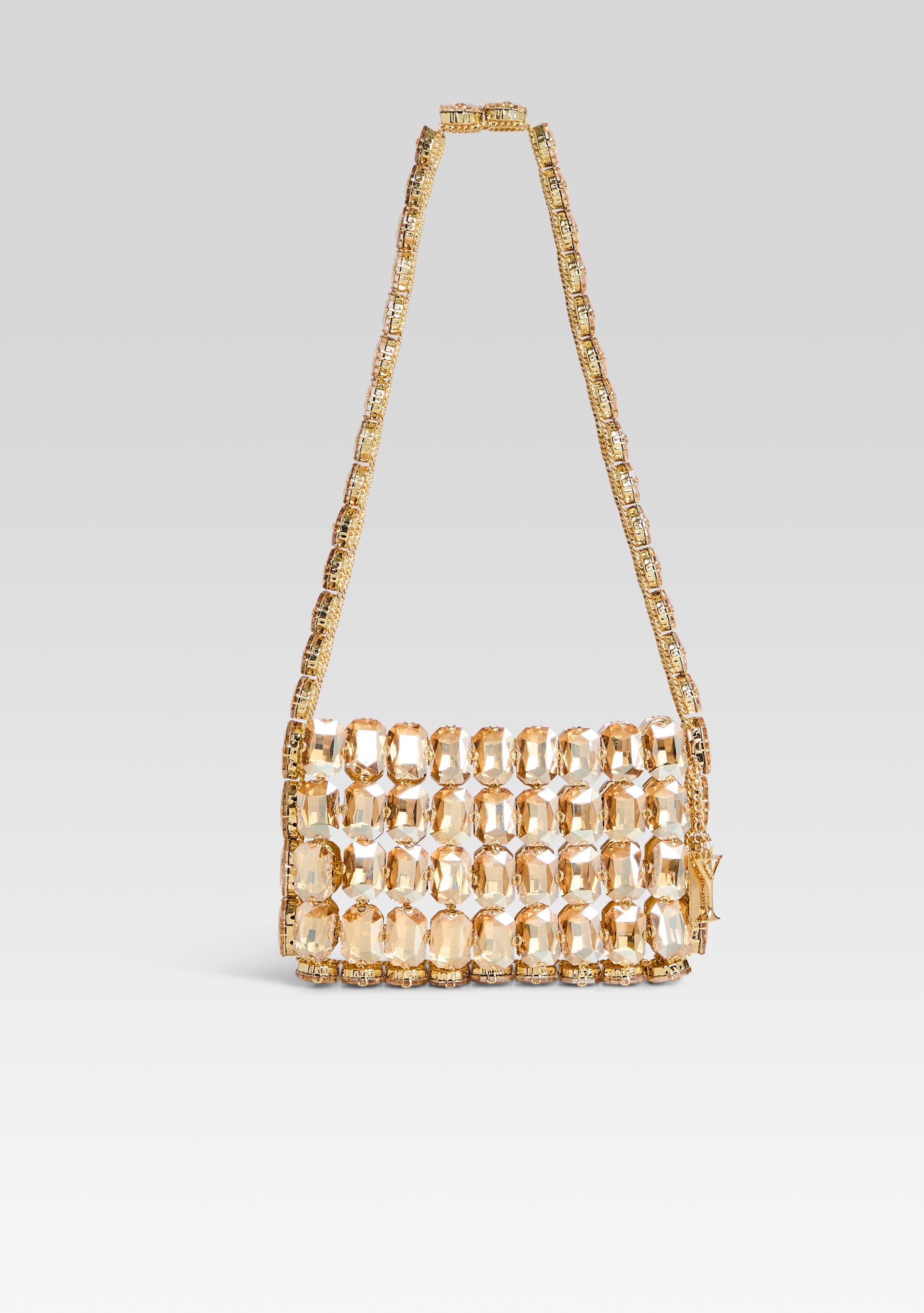 Malka Rhinestone Bag - Gold