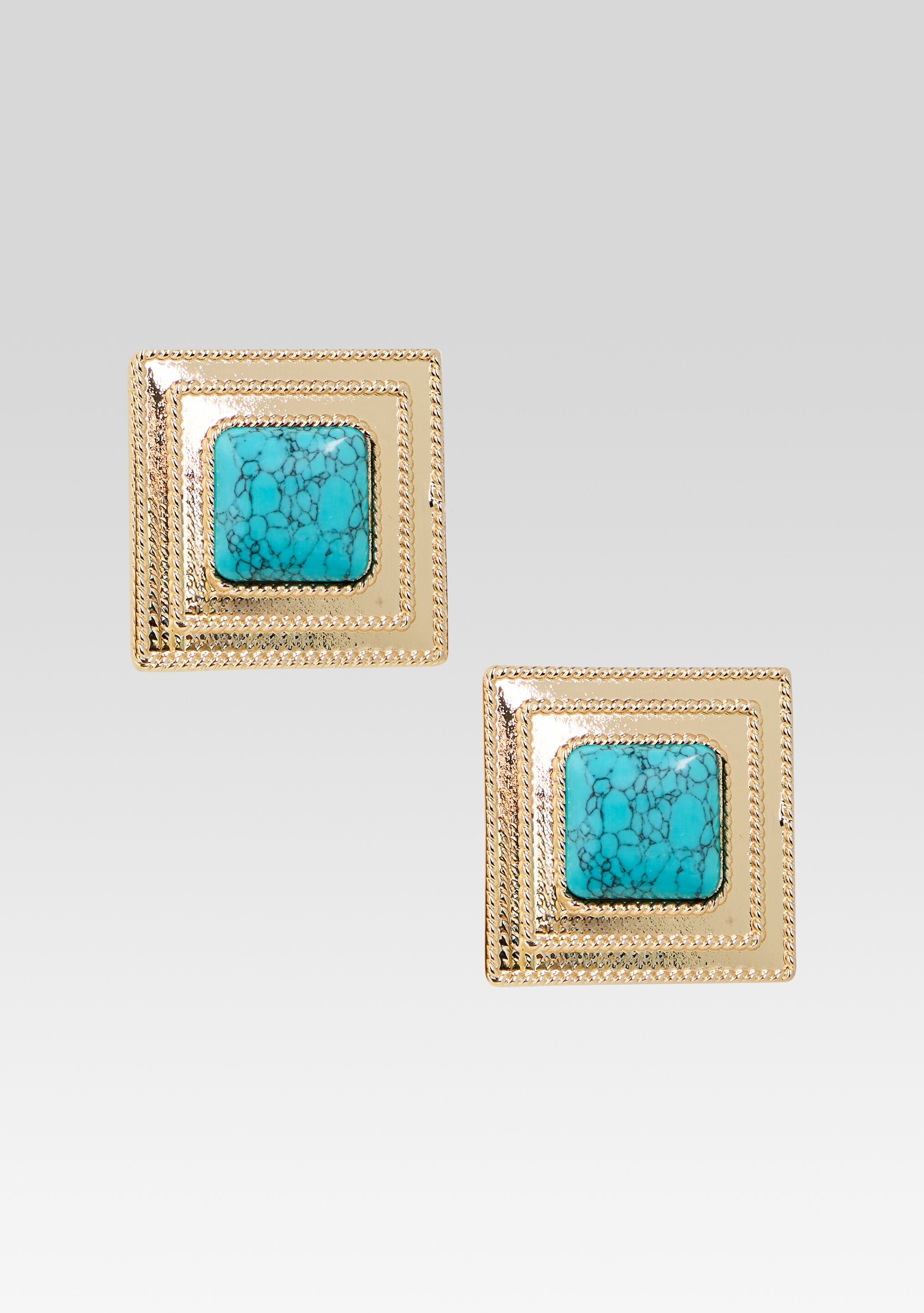 Umbriana Turquoise Earrings - Turquoise/Gold